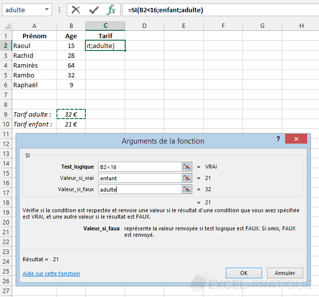 Fonction Excel Si 1428